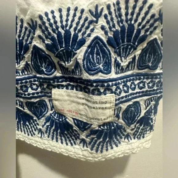 ODD MOLLY white embroidered top lightweight Size 1 - Picture 3 of 8
